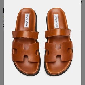 Steve Madden Mayven Camel leather Sandals